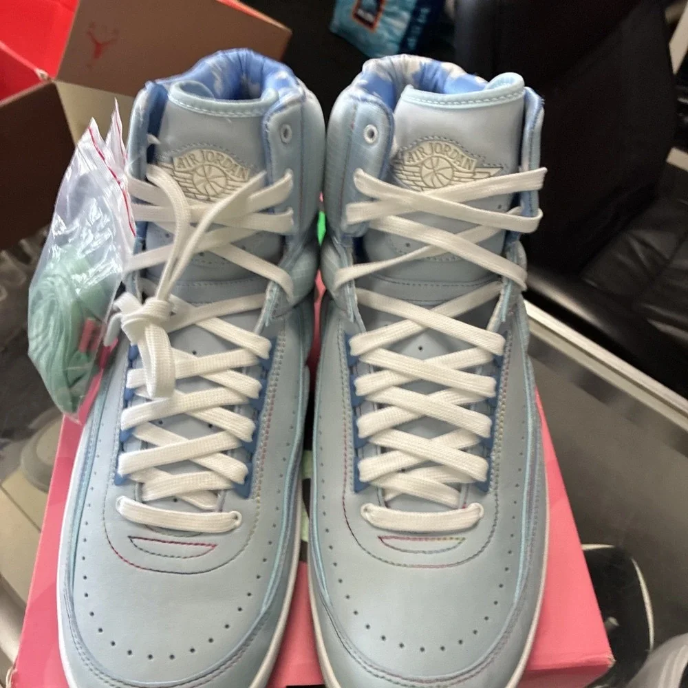Air Jordan 2 US 13 Men's Blue White Glow Nike Retro J. Balvin DQ7691 419 W/Box